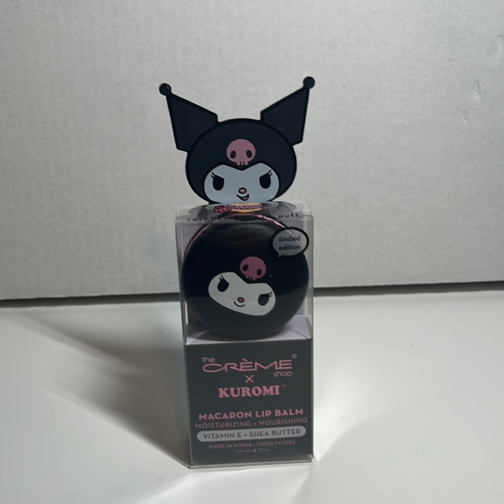 brand new limited edition kuromi x the créme shop lip balm!